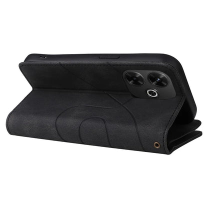 KT Multi-Function Series-5 For Xiaomi Redmi 13 5G / 13 4G / Note 13R 5G Cover PU Leather Dual Color Splicing Cell Phone Case
