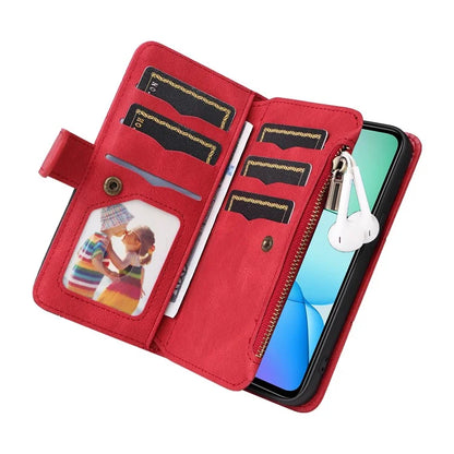 KT Multi-Function Series-5 For Xiaomi Redmi 13 5G / 13 4G / Note 13R 5G Cover PU Leather Dual Color Splicing Cell Phone Case