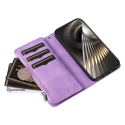 KT Multi-Function Series-5 For Xiaomi Redmi Turbo 3 5G / Poco F6 5G Cover PU Leather Dual Color Splicing Cell Phone Case