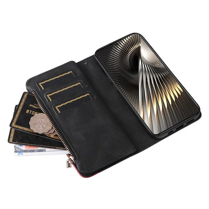KT Multi-Function Series-5 For Xiaomi Redmi Turbo 3 5G / Poco F6 5G Cover PU Leather Dual Color Splicing Cell Phone Case