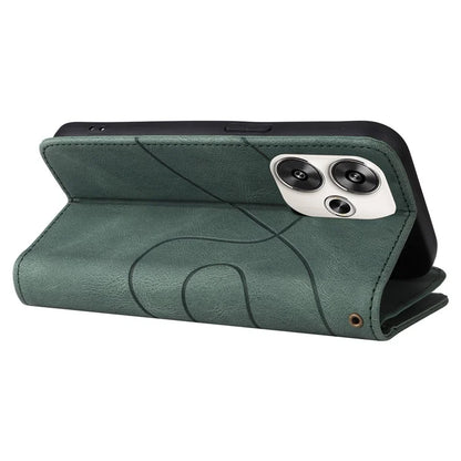 KT Multi-Function Series-5 For Xiaomi Redmi Turbo 3 5G / Poco F6 5G Cover PU Leather Dual Color Splicing Cell Phone Case