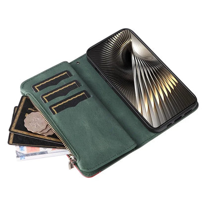 KT Multi-Function Series-5 For Xiaomi Redmi Turbo 3 5G / Poco F6 5G Cover PU Leather Dual Color Splicing Cell Phone Case
