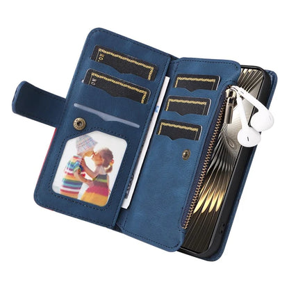 KT Multi-Function Series-5 For Xiaomi Redmi Turbo 3 5G / Poco F6 5G Cover PU Leather Dual Color Splicing Cell Phone Case
