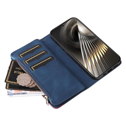 KT Multi-Function Series-5 For Xiaomi Redmi Turbo 3 5G / Poco F6 5G Cover PU Leather Dual Color Splicing Cell Phone Case