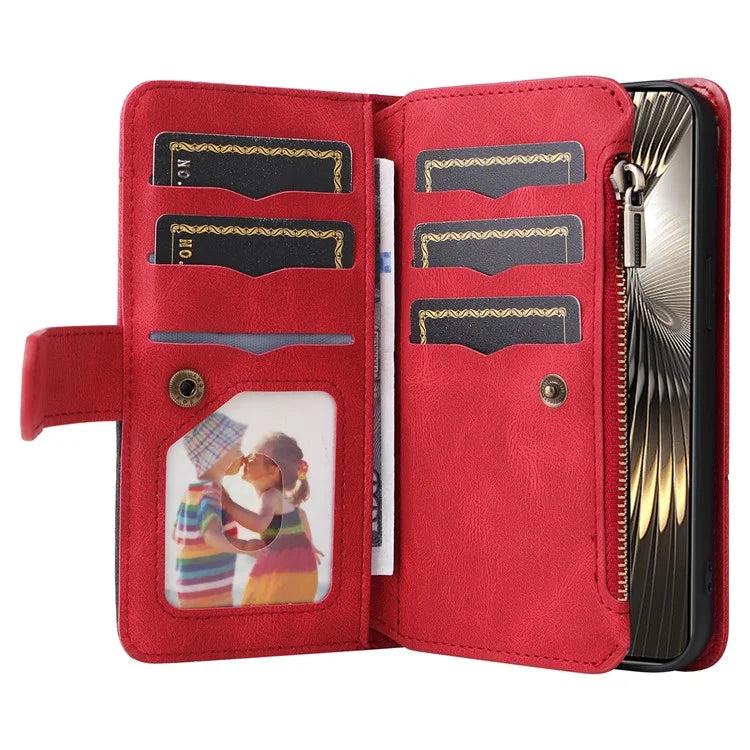 KT Multi-Function Series-5 For Xiaomi Redmi Turbo 3 5G / Poco F6 5G Cover PU Leather Dual Color Splicing Cell Phone Case