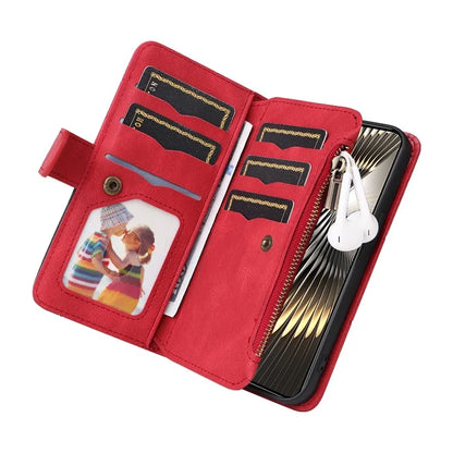 KT Multi-Function Series-5 For Xiaomi Redmi Turbo 3 5G / Poco F6 5G Cover PU Leather Dual Color Splicing Cell Phone Case