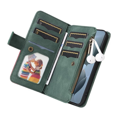 KT Multi-Function Series-5 For Xiaomi Redmi K70 5G / K70 Pro 5G / Poco F6 Pro 5G PU Leather Dual Color Splicing Phone Case