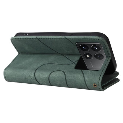 KT Multi-Function Series-5 For Xiaomi Redmi K70 5G / K70 Pro 5G / Poco F6 Pro 5G PU Leather Dual Color Splicing Phone Case