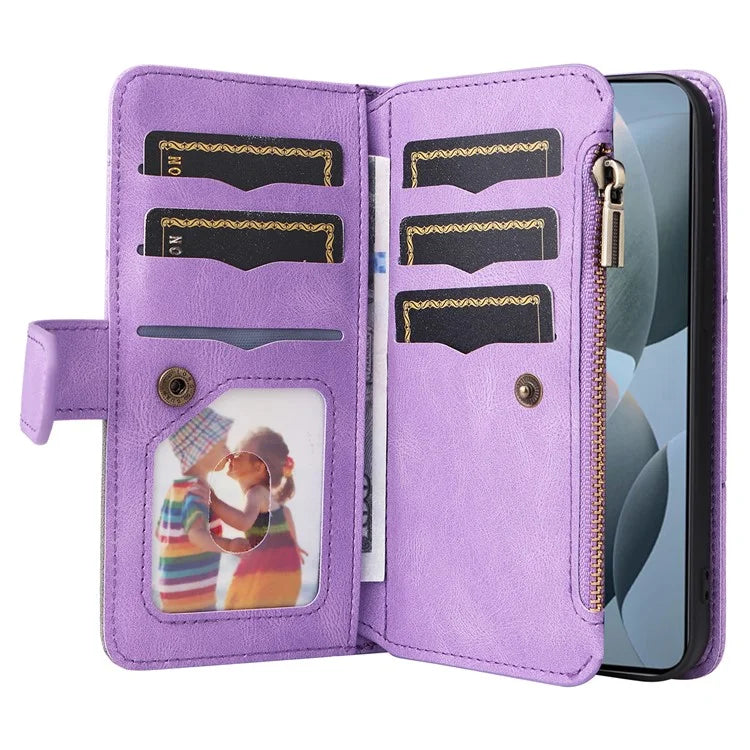 KT Multi-Function Series-5 For Xiaomi Redmi K70 5G / K70 Pro 5G / Poco F6 Pro 5G PU Leather Dual Color Splicing Phone Case