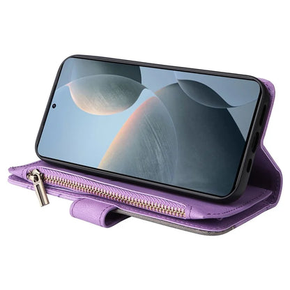 KT Multi-Function Series-5 For Xiaomi Redmi K70 5G / K70 Pro 5G / Poco F6 Pro 5G PU Leather Dual Color Splicing Phone Case