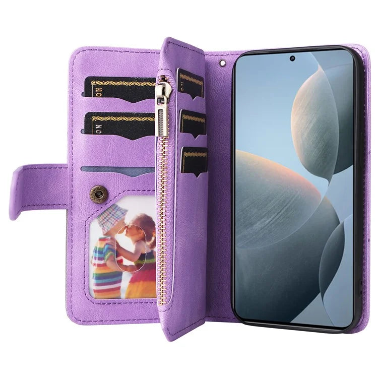 KT Multi-Function Series-5 For Xiaomi Redmi K70 5G / K70 Pro 5G / Poco F6 Pro 5G PU Leather Dual Color Splicing Phone Case