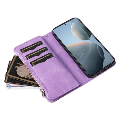 KT Multi-Function Series-5 For Xiaomi Redmi K70 5G / K70 Pro 5G / Poco F6 Pro 5G PU Leather Dual Color Splicing Phone Case
