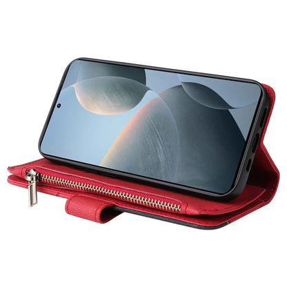 KT Multi-Function Series-5 For Xiaomi Redmi K70 5G / K70 Pro 5G / Poco F6 Pro 5G PU Leather Dual Color Splicing Phone Case