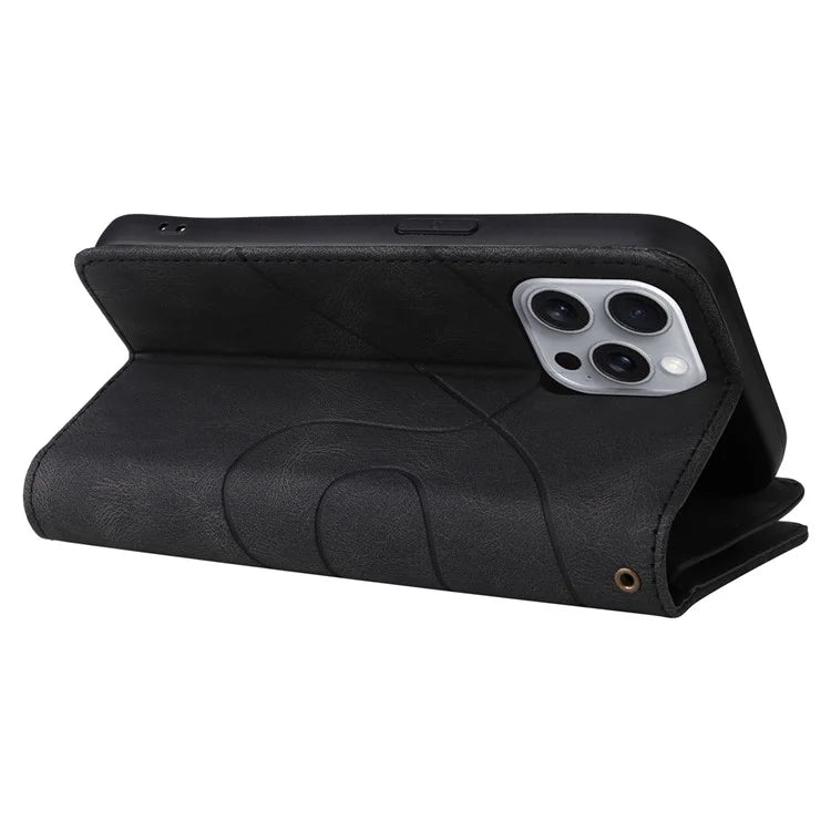 KT Multi-Function Series-5 For iPhone 16 Pro Max Cover PU Leather Dual Color Splicing Wallet Cell Phone Case