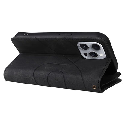 KT Multi-Function Series-5 For iPhone 16 Pro Max Cover PU Leather Dual Color Splicing Wallet Cell Phone Case