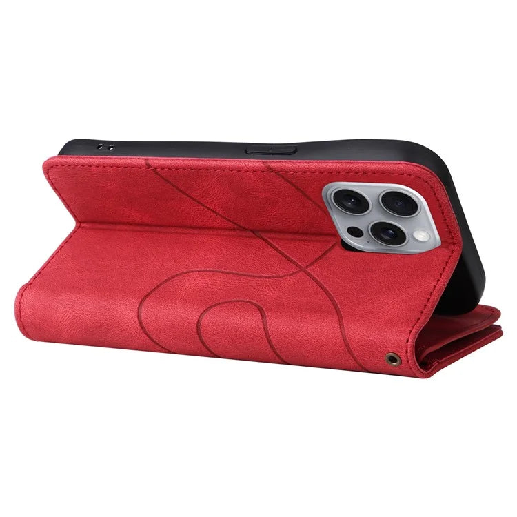 KT Multi-Function Series-5 For iPhone 16 Pro Max Cover PU Leather Dual Color Splicing Wallet Cell Phone Case