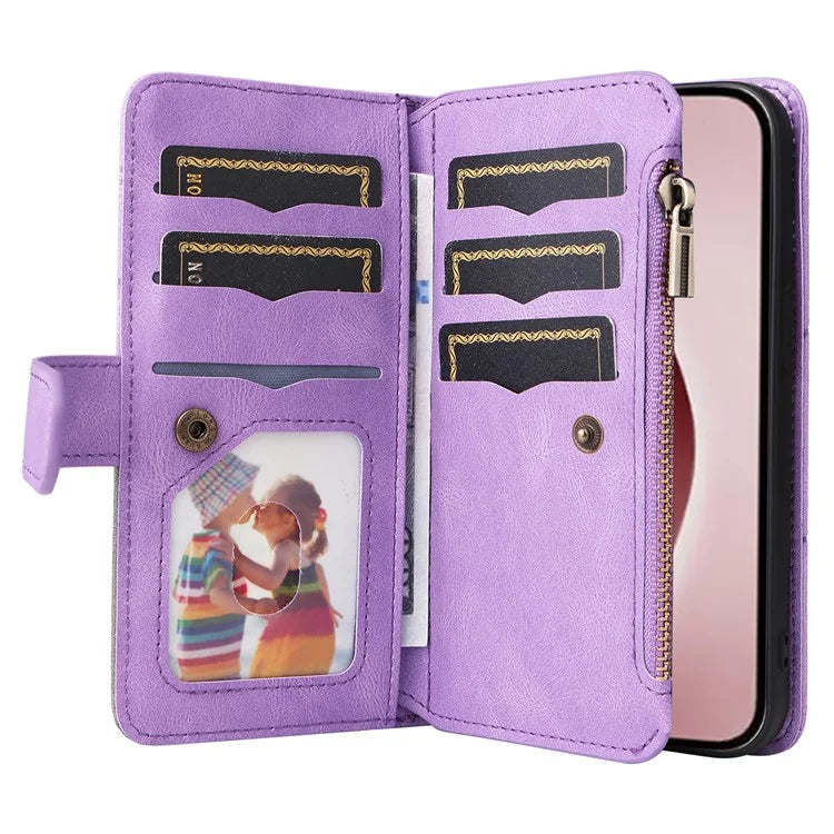 KT Multi-Function Series-5 For iPhone 16 Pro Cover PU Leather Dual Color Splicing Wallet Cell Phone Case