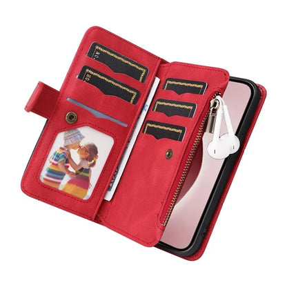 KT Multi-Function Series-5 For iPhone 16 Pro Cover PU Leather Dual Color Splicing Wallet Cell Phone Case
