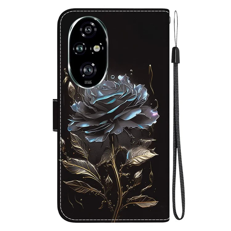 For Honor 200 Pro 5G Stand Case Pattern Print Leather Wallet Phone Cover