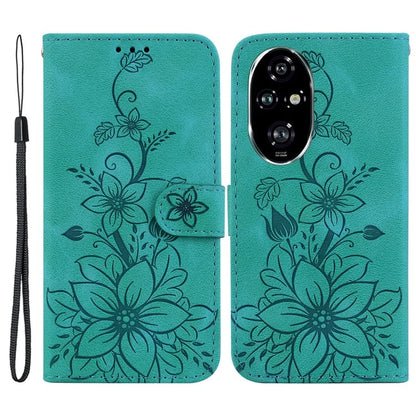 For Honor 200 Pro 5G Wallet Phone Case Lily Imprint Leather Folio Flip Cover