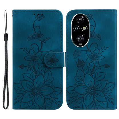 For Honor 200 Pro 5G Wallet Phone Case Lily Imprint Leather Folio Flip Cover