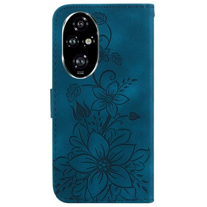 For Honor 200 Pro 5G Wallet Phone Case Lily Imprint Leather Folio Flip Cover