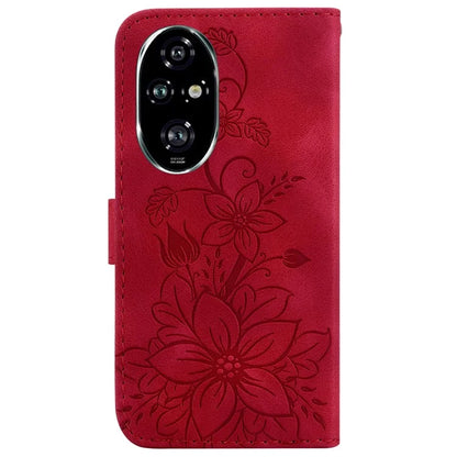 For Honor 200 Pro 5G Wallet Phone Case Lily Imprint Leather Folio Flip Cover
