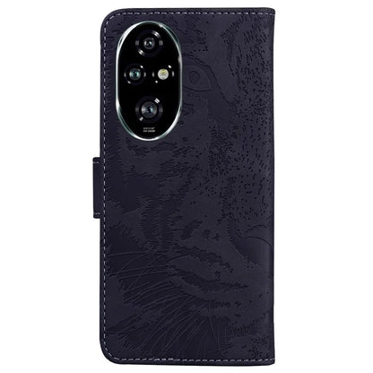 For Honor 200 Pro 5G Shockproof Case Tiger Imprint Leather Wallet Phone Cover