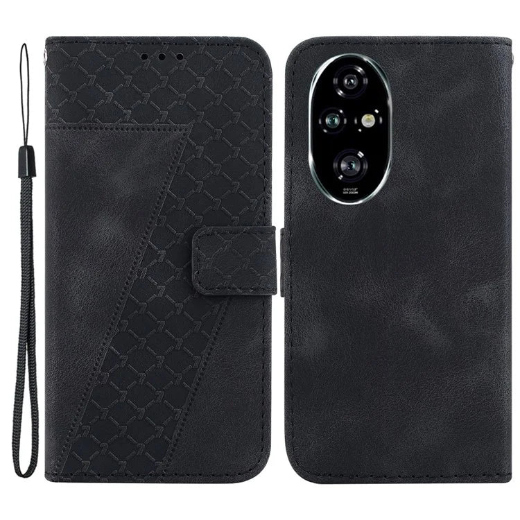 For Honor 200 Pro 5G Stand Case Pattern Imprint Leather Phone Cover with Wallet