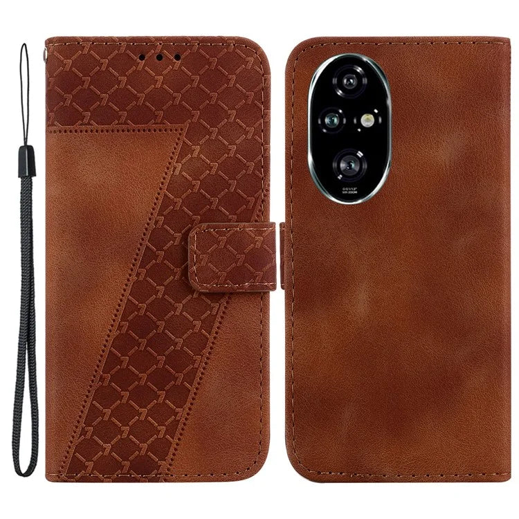 For Honor 200 Pro 5G Stand Case Pattern Imprint Leather Phone Cover with Wallet