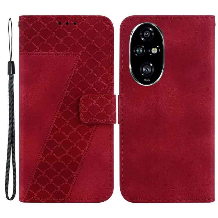 For Honor 200 Pro 5G Stand Case Pattern Imprint Leather Phone Cover with Wallet