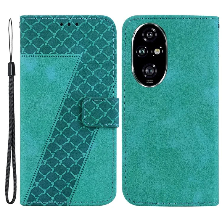 For Honor 200 Pro 5G Stand Case Pattern Imprint Leather Phone Cover with Wallet