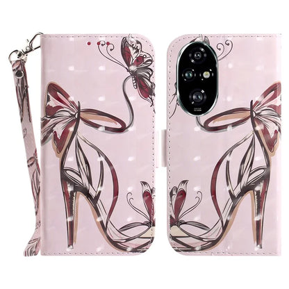 For Honor 200 Pro 5G Case Pattern Print PU Leather Wallet Phone Cover