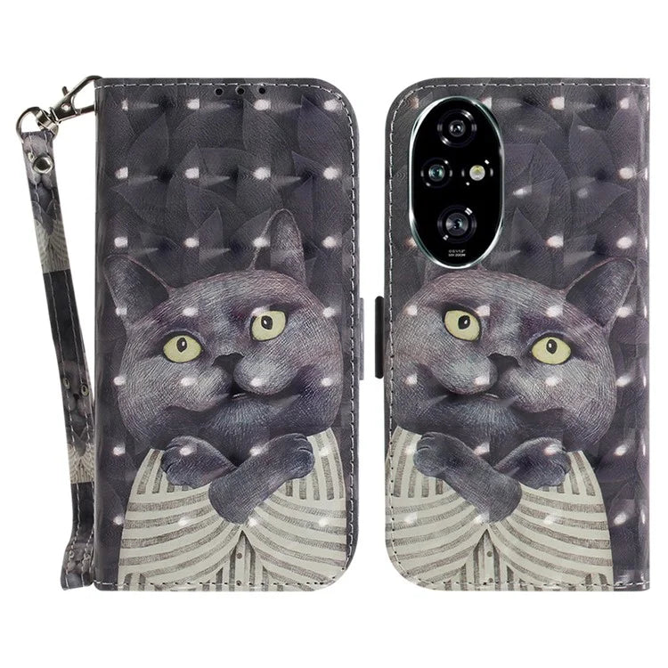 For Honor 200 Pro 5G Case Pattern Print PU Leather Wallet Phone Cover