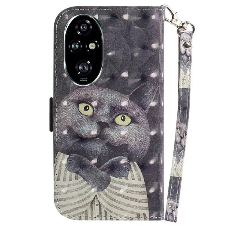 For Honor 200 Pro 5G Case Pattern Print PU Leather Wallet Phone Cover