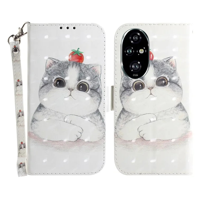 For Honor 200 Pro 5G Case Pattern Print PU Leather Wallet Phone Cover