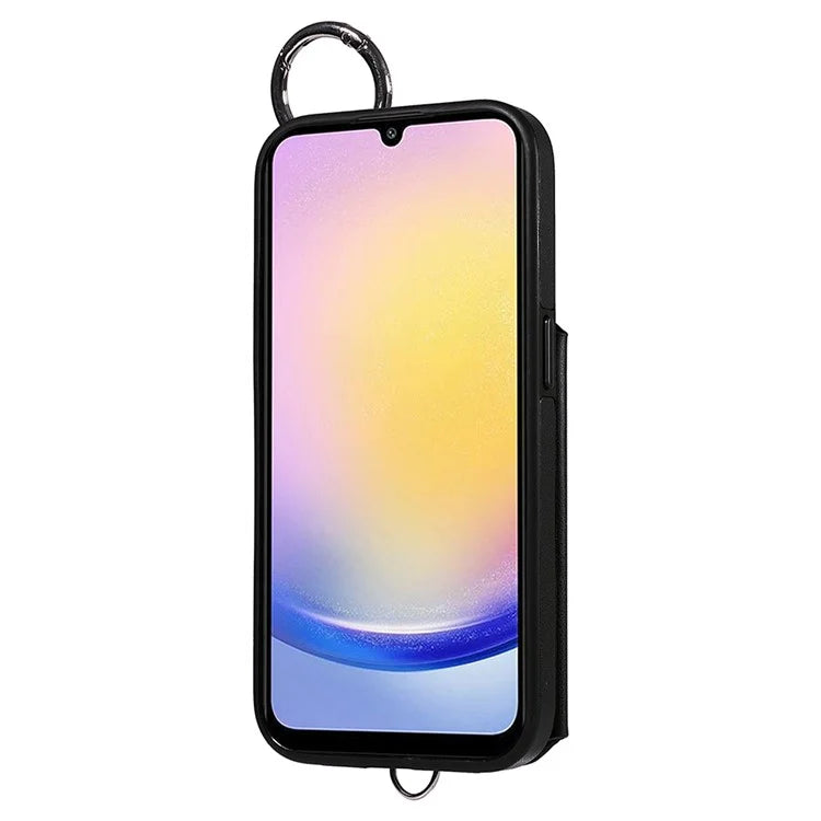 Card Bag 009 for Samsung Galaxy A25 5G (Global) (161.0 X 76.5 X 8.3mm) Case Kickstand Rhombus Phone Cover
