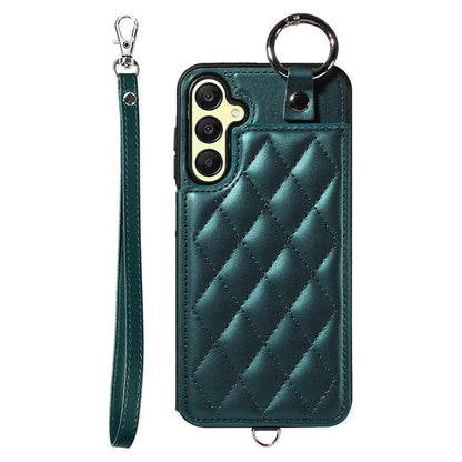 Card Bag 009 for Samsung Galaxy A25 5G (Global) (161.0 X 76.5 X 8.3mm) Case Kickstand Rhombus Phone Cover