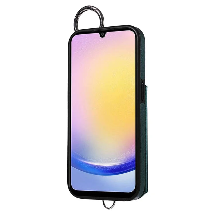 Card Bag 009 for Samsung Galaxy A25 5G (Global) (161.0 X 76.5 X 8.3mm) Case Kickstand Rhombus Phone Cover