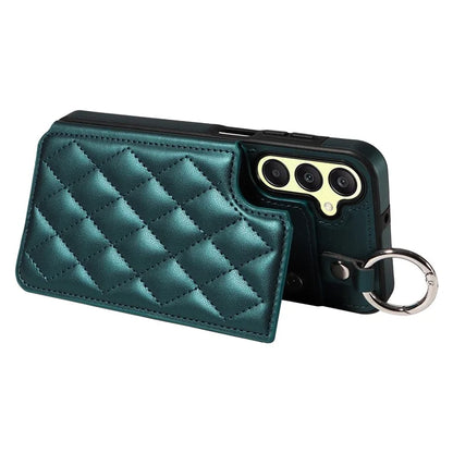 Card Bag 009 for Samsung Galaxy A25 5G (Global) (161.0 X 76.5 X 8.3mm) Case Kickstand Rhombus Phone Cover