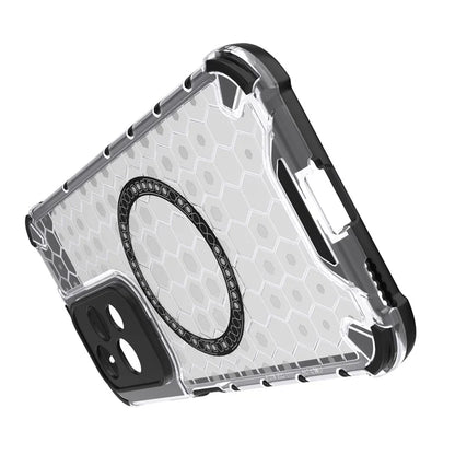 For Honor 200 Lite Magnetic Case Honeycomb TPU+PC Cell Phone Cover