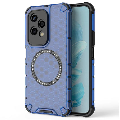 For Honor 200 Lite Magnetic Case Honeycomb TPU+PC Cell Phone Cover