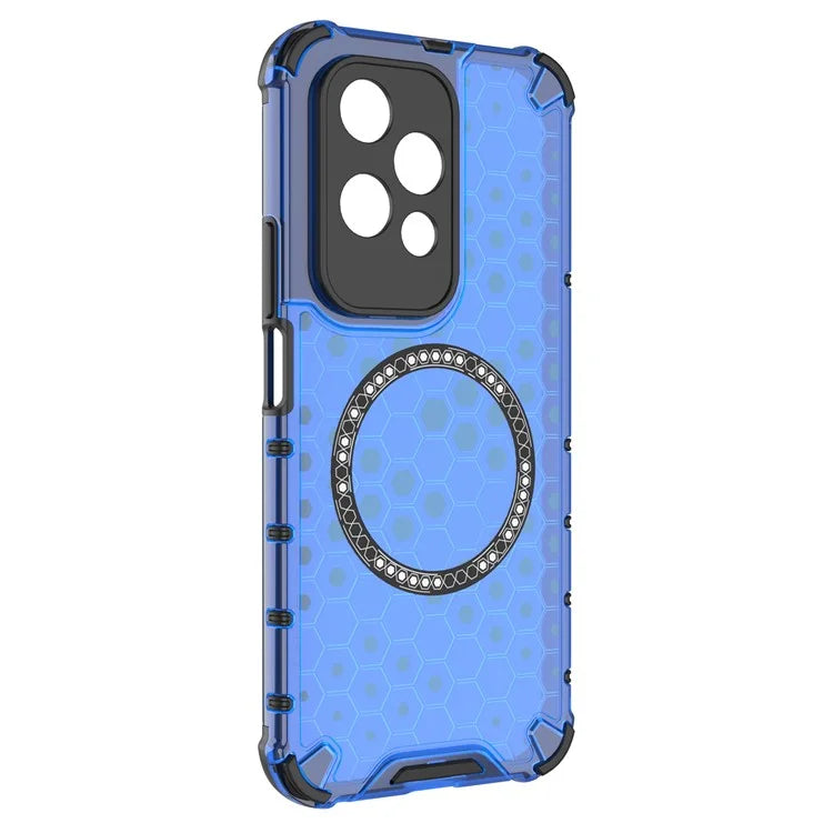 For Honor 200 Lite Magnetic Case Honeycomb TPU+PC Cell Phone Cover