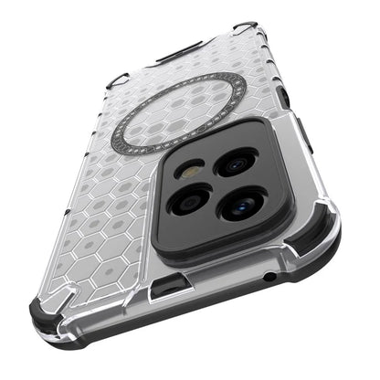 For Honor 200 Lite Magnetic Case Honeycomb TPU+PC Cell Phone Cover