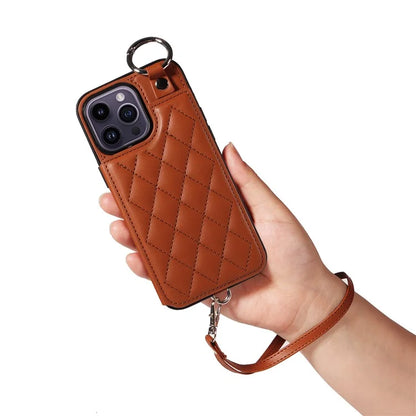 Card Bag 009 for iPhone 14 Pro Max Case Kickstand Leather+TPU Shockproof Phone Cover