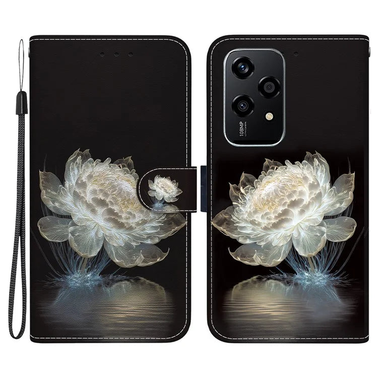 For Honor 200 Lite Stand Case Pattern Print Leather Wallet Phone Cover