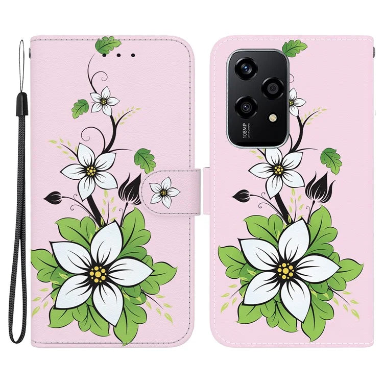 For Honor 200 Lite Stand Case Pattern Print Leather Wallet Phone Cover