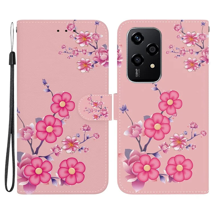 For Honor 200 Lite Stand Case Pattern Print Leather Wallet Phone Cover