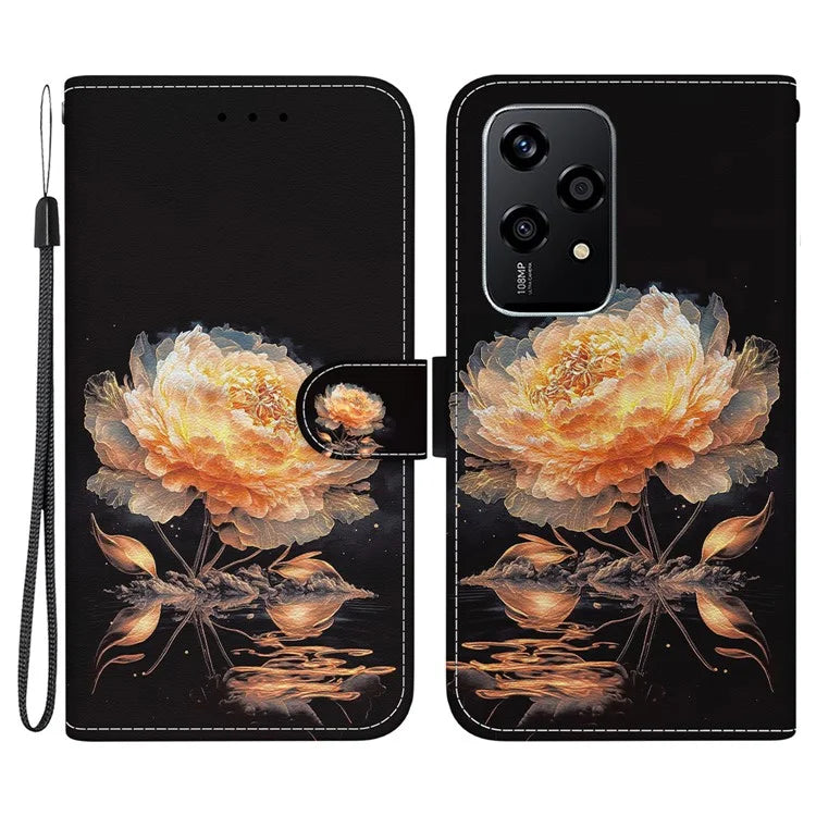 For Honor 200 Lite Stand Case Pattern Print Leather Wallet Phone Cover