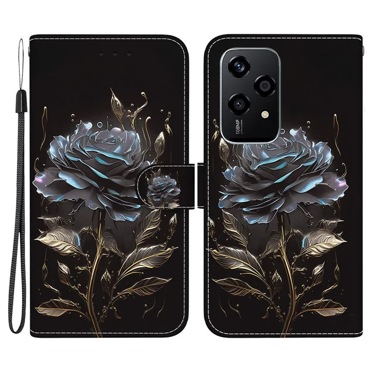 For Honor 200 Lite Stand Case Pattern Print Leather Wallet Phone Cover